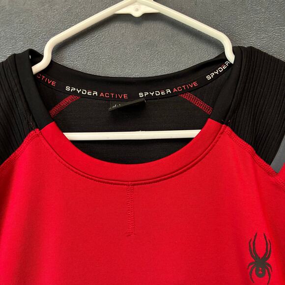 Spyder Active ProWeb Gorpcore Red Black Long Sleeve Athletic Shacket Thick XL - Picture 8 of 14